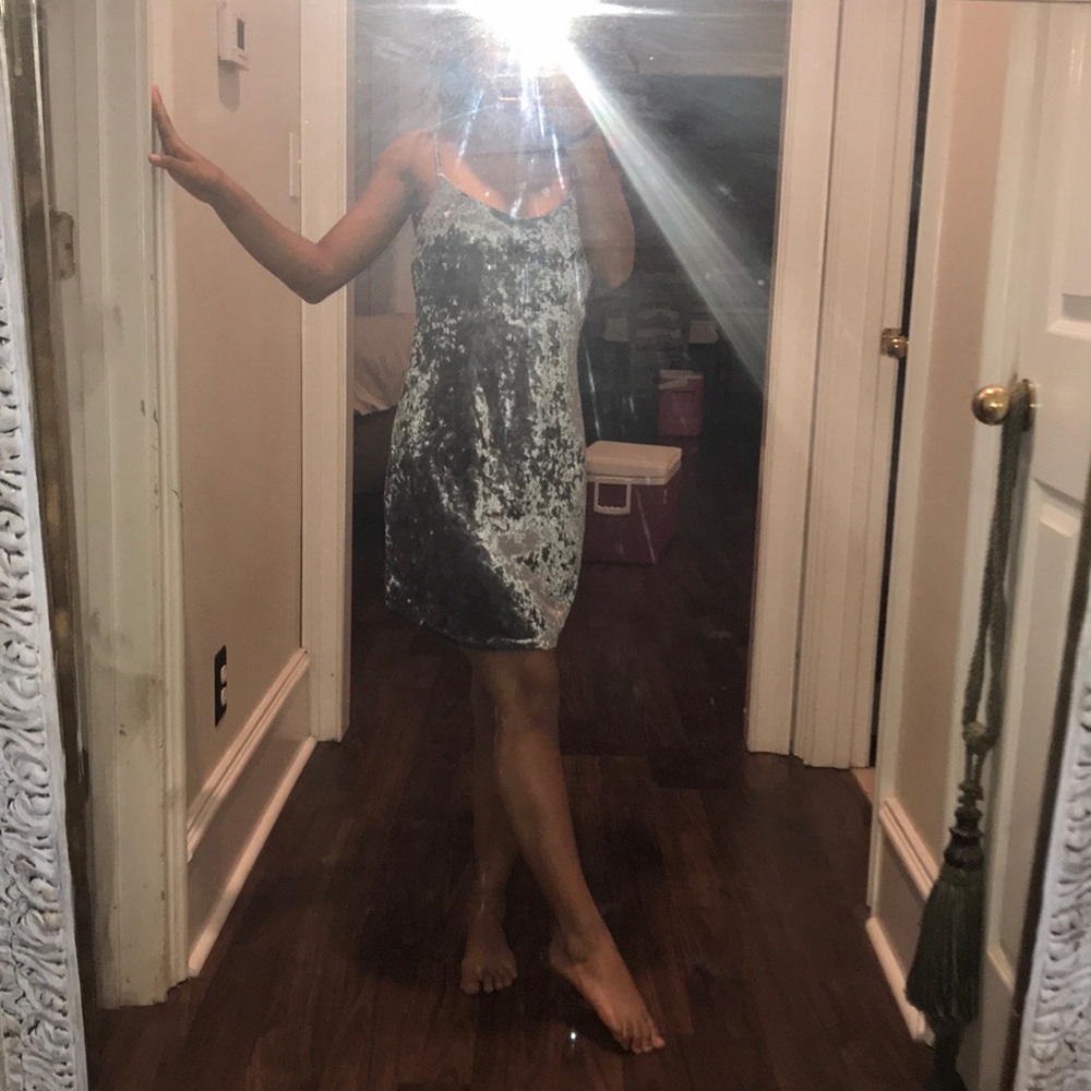 Silver homecoming dress